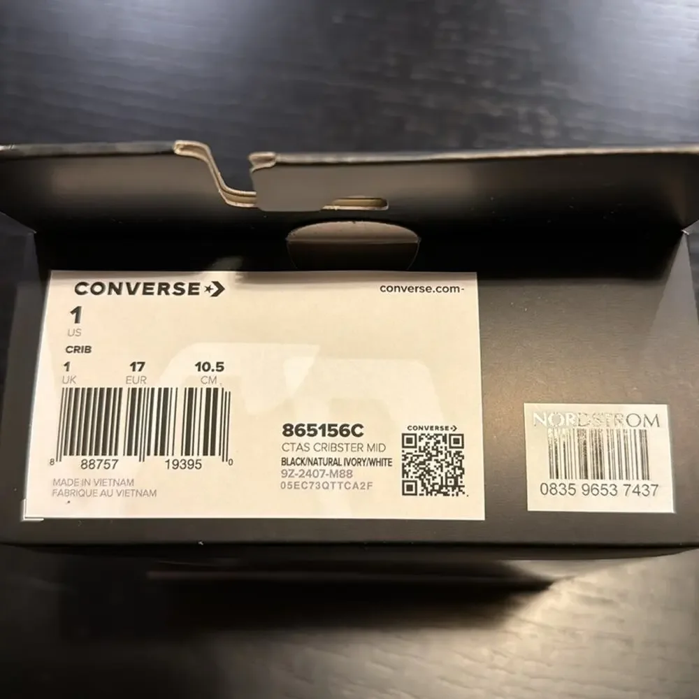 Converse Kids Black and White Sneakers